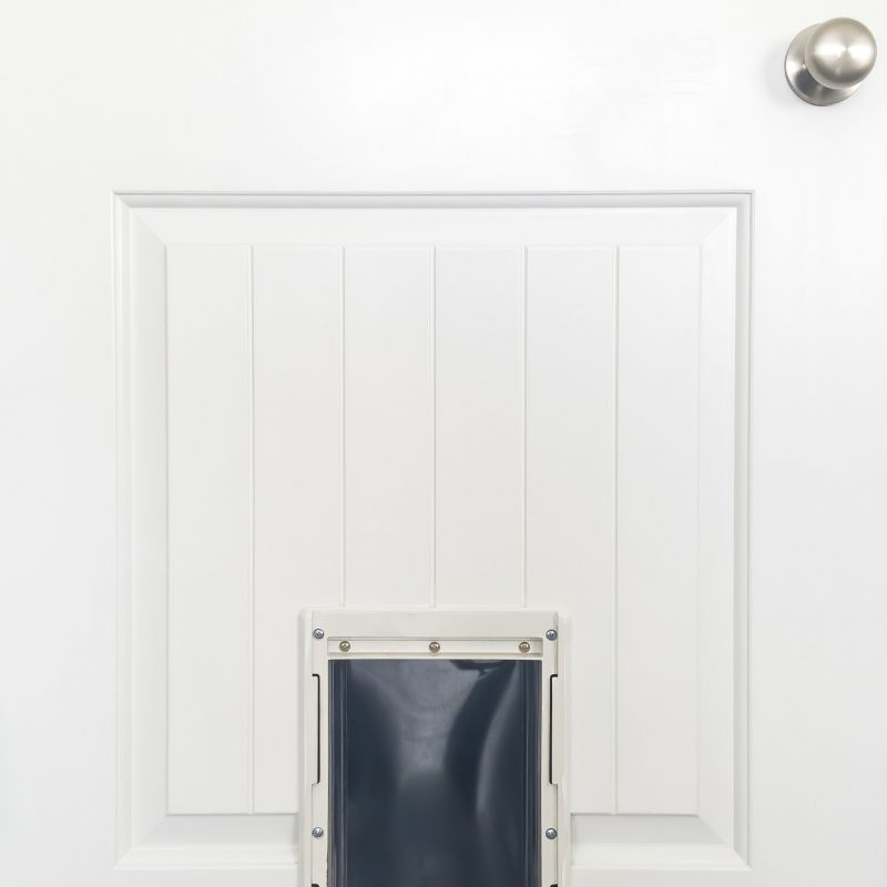 Professional Dog Door Installation in Progress